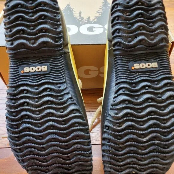 BOGS URBAN FARMER WATERPROOF RAIN SLIP ON SHOE BOOT YELLOW Sz 7 38 - Picture 9 of 12